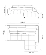 Divano angolare relax con seduta elettrica DIEGO S – dimensioni