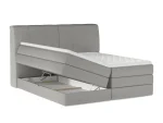 Letto matrimoniale boxspring con contenitore DILMA – contenitore aperto, su sfondo bianco