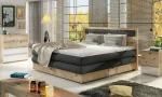 Boxspring-Doppelbett mit Bettkasten DIORI – Ansicht von oben, im Raum