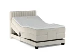 Letto matrimoniale boxspring elettrico DIXON 180 – funzione aperta, su sfondo bianco