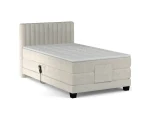 Letto matrimoniale boxspring elettrico DIXON 180 – vista angolare, su sfondo bianco