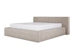 Letto matrimoniale imbottito con contenitore DOHA – vista angolare, su sfondo bianco