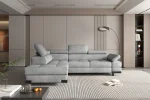 Eckschlafsofa mit Bettkasten EMPORIO L – im Raum