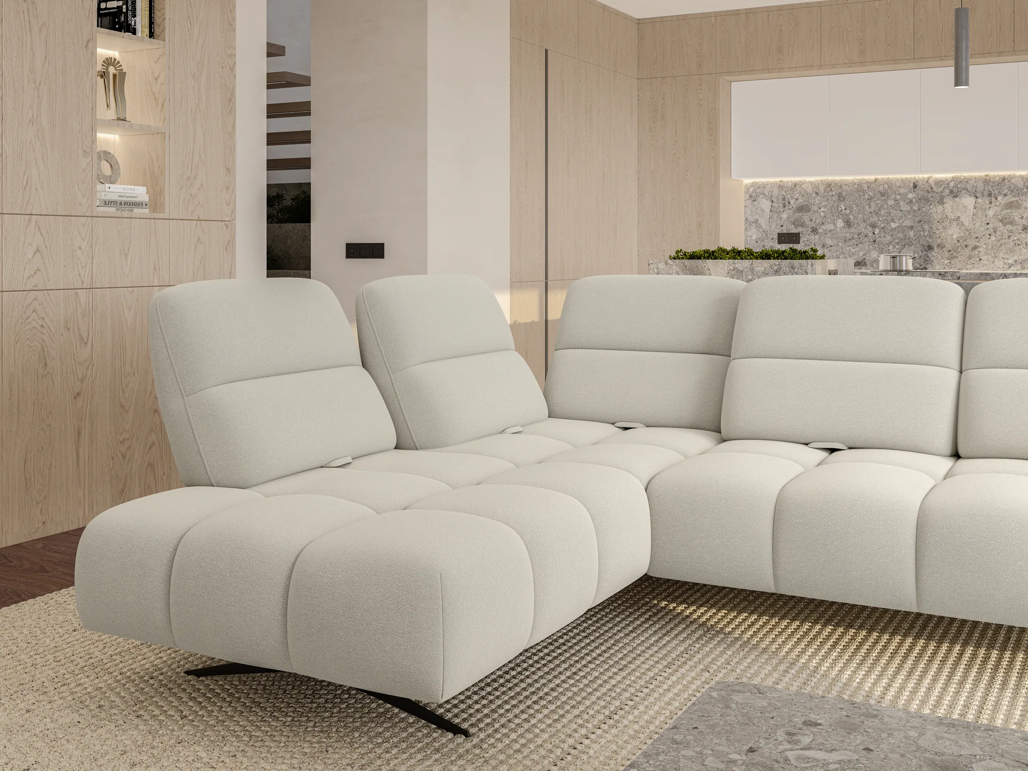 Relax-Ecksofa FALCAO – Detail, im Raum