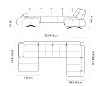 Relax-Ecksofa FALCAO XL – Maße