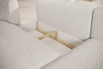 Divano angolare con funzione letto e contenitore FIORE – dettaglio, ambientazione