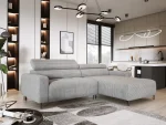 Relax-Ecksofa mit elektrischem Sitz FLY S – Schrägansicht, im Raum