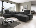 U-förmiges Relax-Ecksofa mit elektrischem Sitz FOCUS XL – im Raum