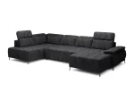 U-förmiges Relax-Ecksofa mit elektrischem Sitz FOCUS XL – Seitenansicht, auf weißem Hintergrund