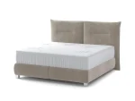 Polster-Doppelbett FOG – Schrägansicht, auf weißem Hintergrund