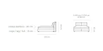 Polster-Doppelbett FOG – Maße