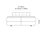 Elektrisches Boxspring-Doppelbett FOGGIA – Maße