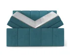 Boxspring-Doppelbett mit Bettkasten FRESCO – auf weißem Hintergrund