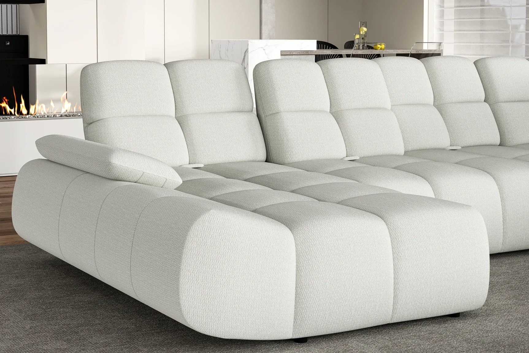 Divano angolare a U relax GAMBA XL – ambientazione