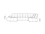 Divano angolare a U relax GAMBA XL – dimensioni