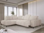 Divano angolare relax con seduta elettrica GIOVANNI L – funzione aperta, ambientazione