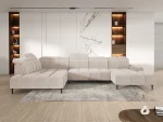 Divano angolare a U relax con seduta elettrica GIOVANNI XL – vista frontale, ambientazione