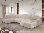 Divano angolare a U relax con seduta elettrica GIOVANNI XL – funzione aperta, ambientazione