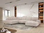 Divano angolare a U relax con seduta elettrica GIOVANNI XL – vista angolare, ambientazione