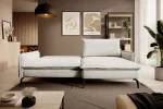 Eckschlafsofa mit Bettkasten GLOSSY – im Raum