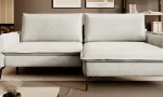 Eckschlafsofa mit Bettkasten GLOSSY – im Raum