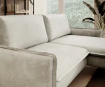 Eckschlafsofa mit Bettkasten GLOSSY – im Raum