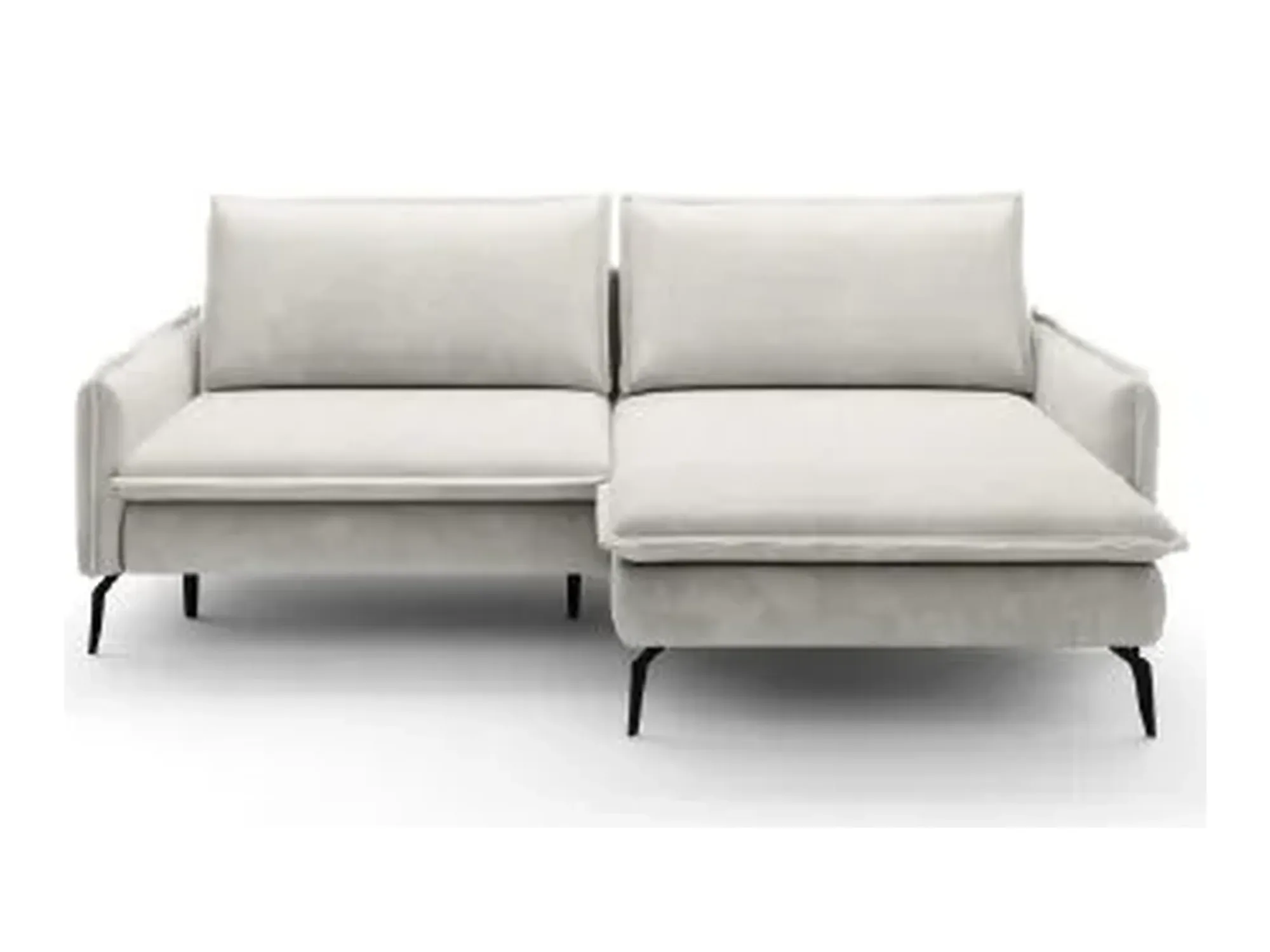 Eckschlafsofa mit Bettkasten GLOSSY – auf weißem Hintergrund