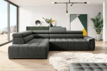 Relax-Ecksofa mit elektrischem Sitz GREMIO – im Raum