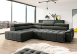 Relax-Ecksofa mit elektrischem Sitz GREMIO – Funktion geöffnet, im Raum