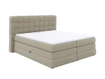 Boxspring-Doppelbett mit Bettkasten GUSTO – Schrägansicht, auf weißem Hintergrund