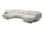 U-förmiges Relax-Ecksofa mit elektrischem Sitz ILUSIO XL – auf weißem Hintergrund