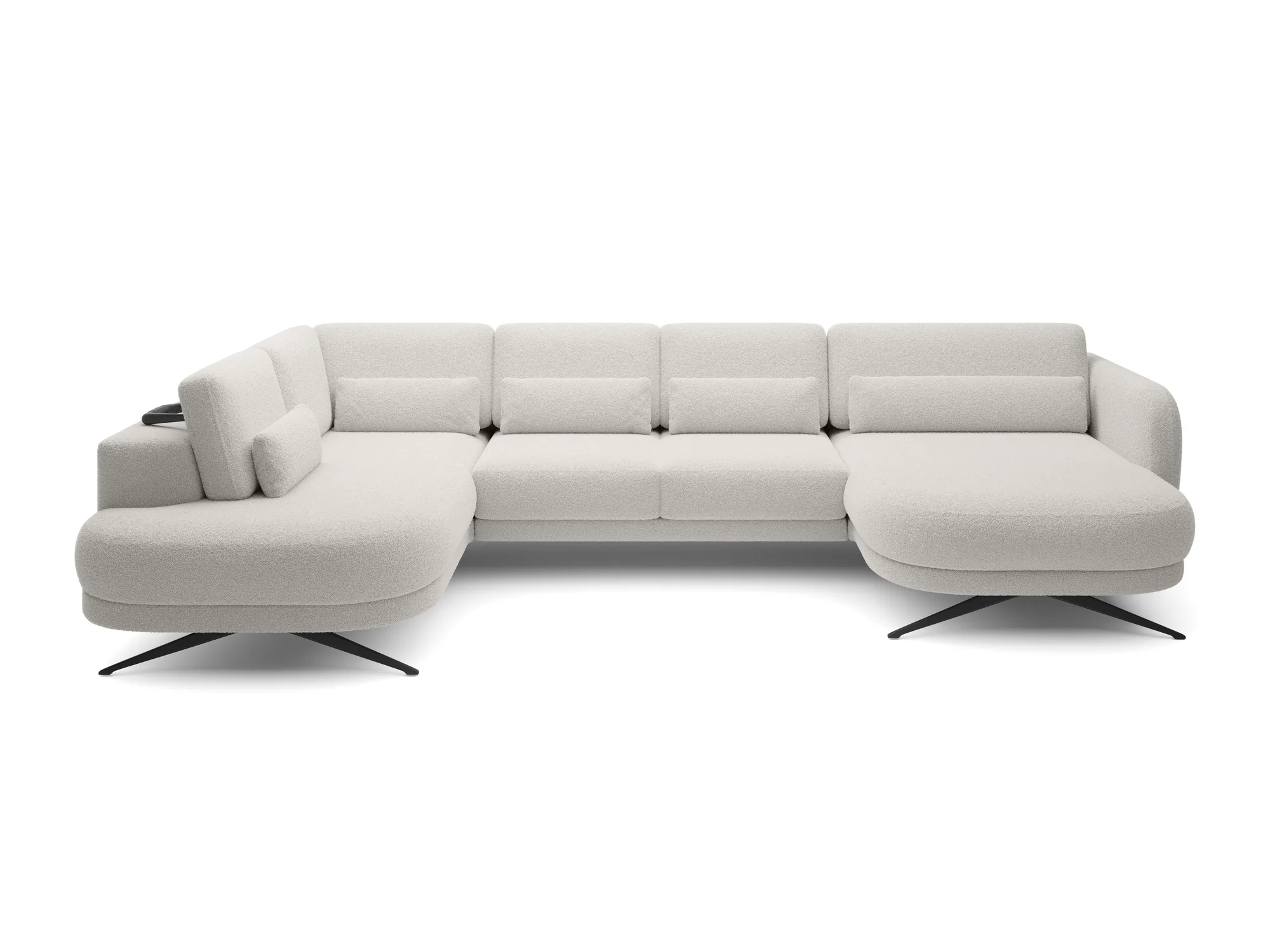 U-förmiges Relax-Ecksofa mit elektrischem Sitz ILUSIO XL – auf weißem Hintergrund