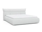 Letto matrimoniale imbottito con contenitore JANE – vista angolare, su sfondo bianco
