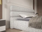 Polster-Doppelbett mit Bettkasten JOLLY – Detail, im Raum