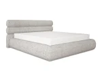 Polster-Doppelbett mit Bettkasten JOLLY – Schrägansicht, auf weißem Hintergrund