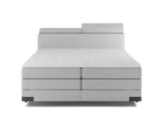 Boxspring-Doppelbett mit Bettkasten KANO – auf weißem Hintergrund