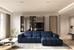 Eckschlafsofa mit elektrischem Sitz und Bettkasten LAGOS – im Raum