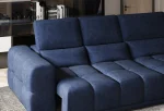 Eckschlafsofa mit elektrischem Sitz und Bettkasten LAGOS – Detail, im Raum