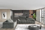 3-Sitzer-Sofa LAGOS mit elektrischem Sitz – im Raum
