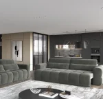 3-Sitzer-Sofa LAGOS mit elektrischem Sitz – im Raum