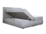 Letto matrimoniale boxspring con contenitore LARGO – funzione aperta, su sfondo bianco