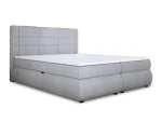 Letto matrimoniale boxspring con contenitore LARGO – vista angolare, su sfondo bianco