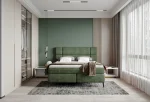 Boxspring-Doppelbett LUCIO – im Raum
