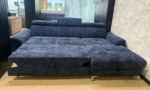 Divano angolare LUGANO S blu navy – foto reale dell’esemplare disponibile subito, showroom Vikado Bolzano
