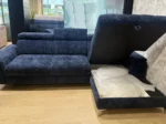 Divano angolare LUGANO S blu navy – foto reale dell’esemplare disponibile subito, showroom Vikado Bolzano (2)