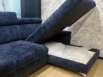 Divano angolare LUGANO S blu navy – foto reale dell’esemplare disponibile subito, showroom Vikado Bolzano (4)