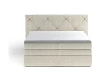 Boxspring-Doppelbett mit Bettkasten LUNGO – auf weißem Hintergrund