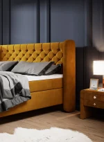 Boxspring-Doppelbett MADISON – im Raum