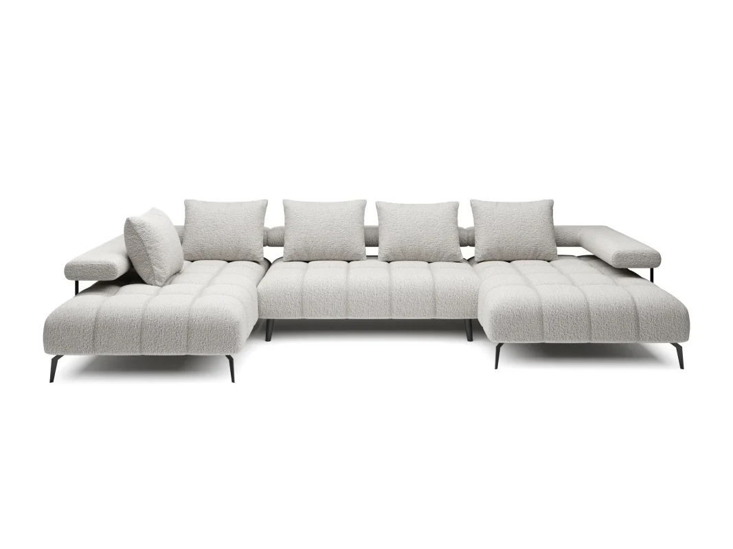 U-förmiges Eckschlafsofa mit elektrischem Sitz MAGNETIC XL – auf weißem Hintergrund