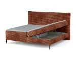 Letto matrimoniale boxspring con contenitore MARTINA – contenitore aperto, su sfondo bianco